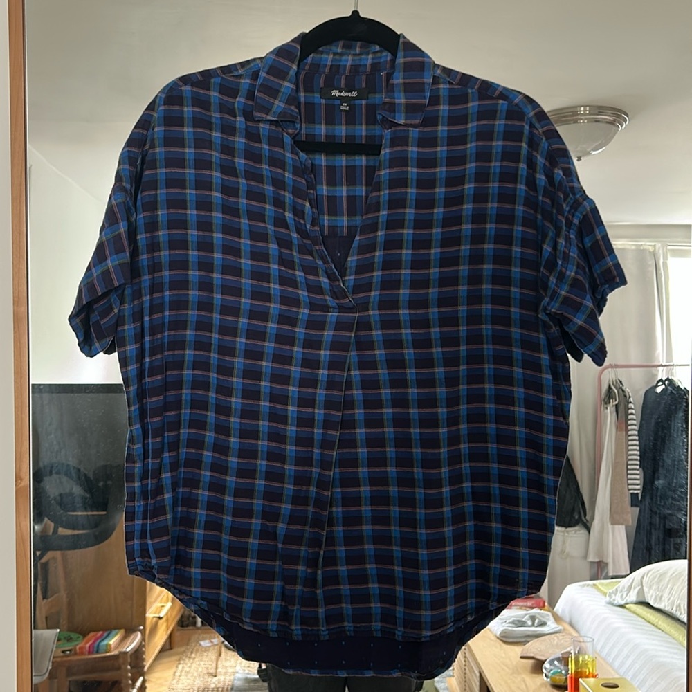 Madewell plaid shirt, size XS
